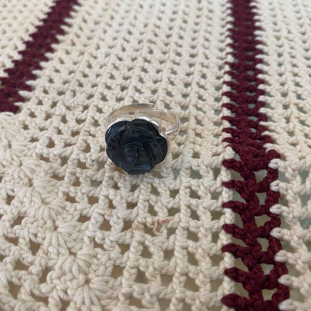 Labradorite flower ring